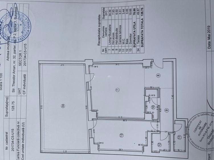 Apartament LUX ultracentral | 79 mp + terasă 50 mp | Saună proprie | Parcare sub - 15