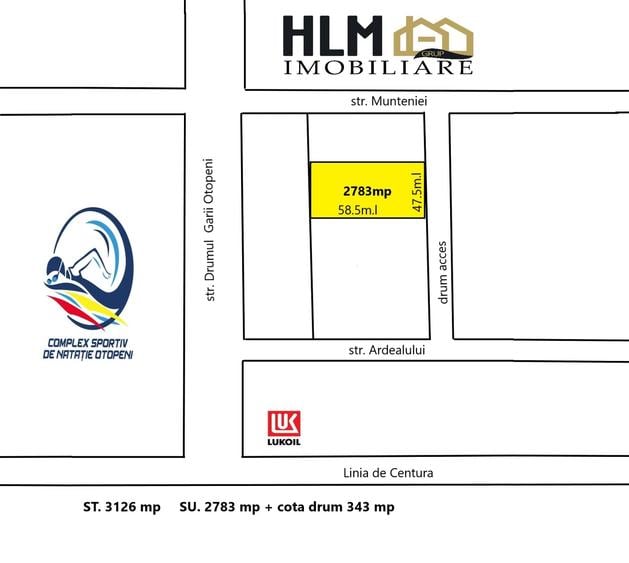 Teren Construcții intravilan de 3126 mp, în Central