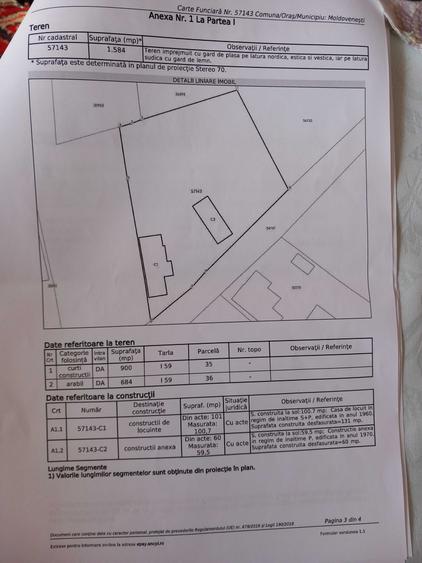 Casă cu 3 camere în Moldovenești