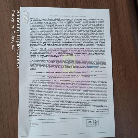 Teren în Unirii
