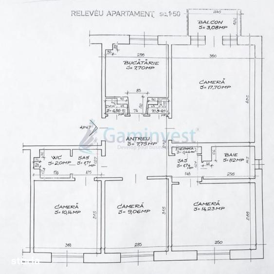 Apartament cu 4 camere decomandat în Nufărul