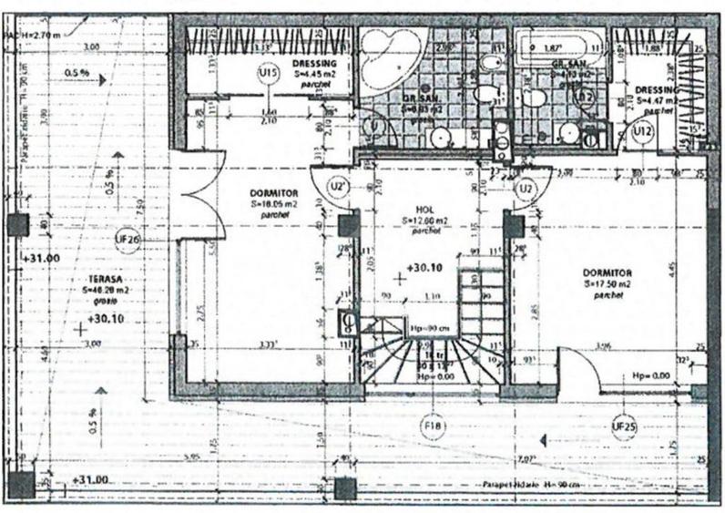 Penthouse cu 4 camere semidecomandat în Gheorgheni