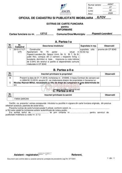 Apartament 2 camere I 53,52 mp | Parter I Confort City | - 2