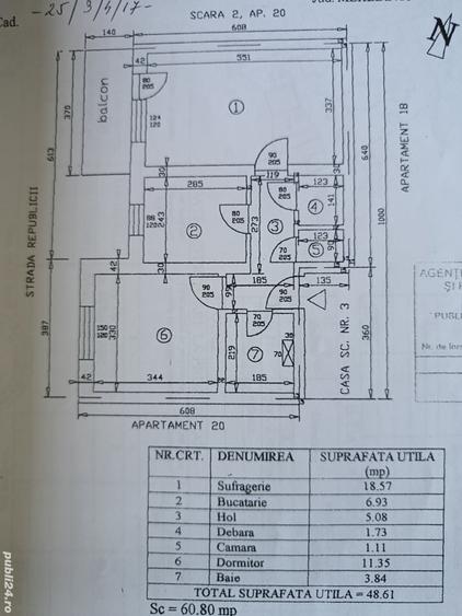 Apartament cu 2 camere în Baia de Aramă