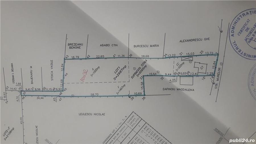Teren de 3000 mp, în Cornu