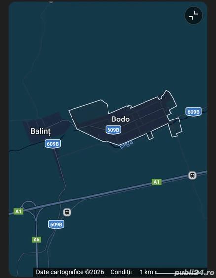 Teren de 1400 mp, în Bodo
