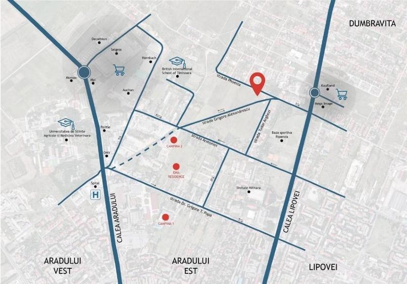 Apartament cu 3 camere semidecomandat, mobilat în Aradului