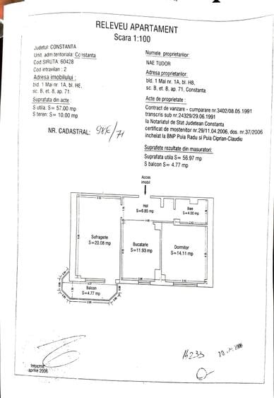 Apartament cu 2 camere decomandat, mobilat în Gara
