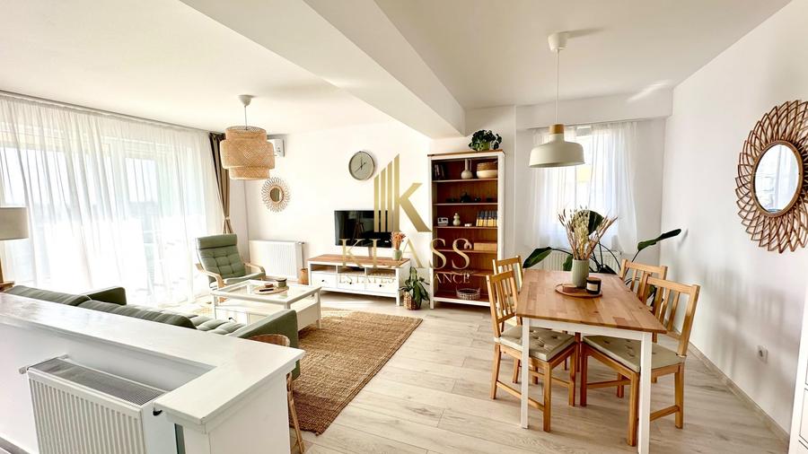 Apartament cu 2 camere semidecomandat, mobilat în Otopeni