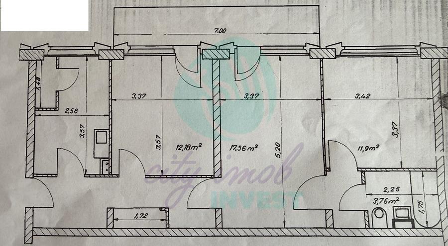 Apartament cu 3 camere semidecomandat în Lacul Tei