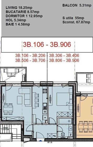 | 2 camere | Nusco City | Design Interior INCLUS | - 10