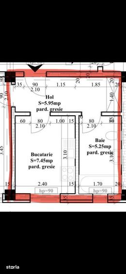 Apartament 1 cam D 33mp Poitiers Hlincea - 1