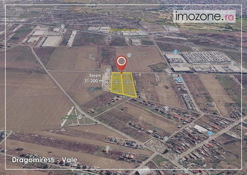 Teren de 31200 mp, în Dragomirești-Deal