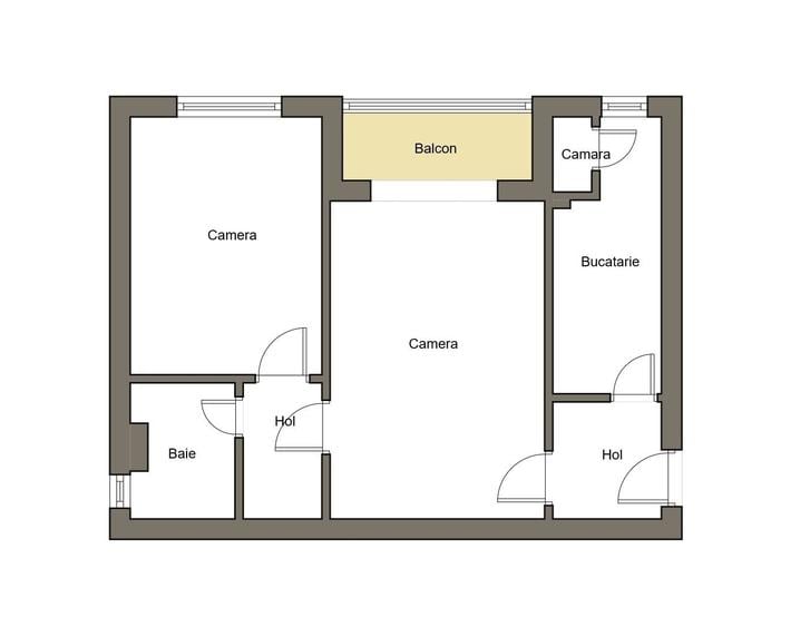 Apartament cu 2 camere semidecomandat în Aurel Vlaicu