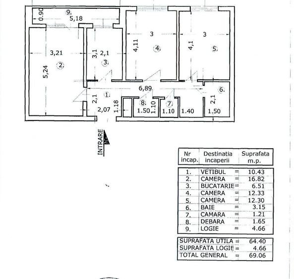 Apartament cu 3 camere decomandat, mobilat în Colentina