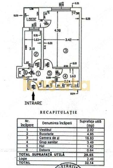 Garsonieră decomandată în Doamna Ghica