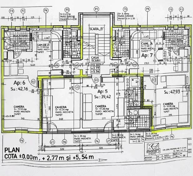 Apartament cu 2 camere semidecomandat în Exterior Vest