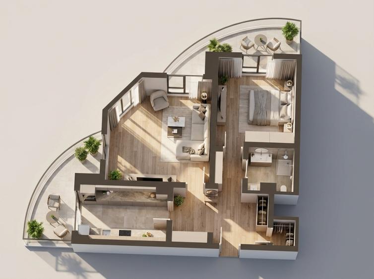 Apartament cu 2 camere decomandat, mobilat în Ultracentral