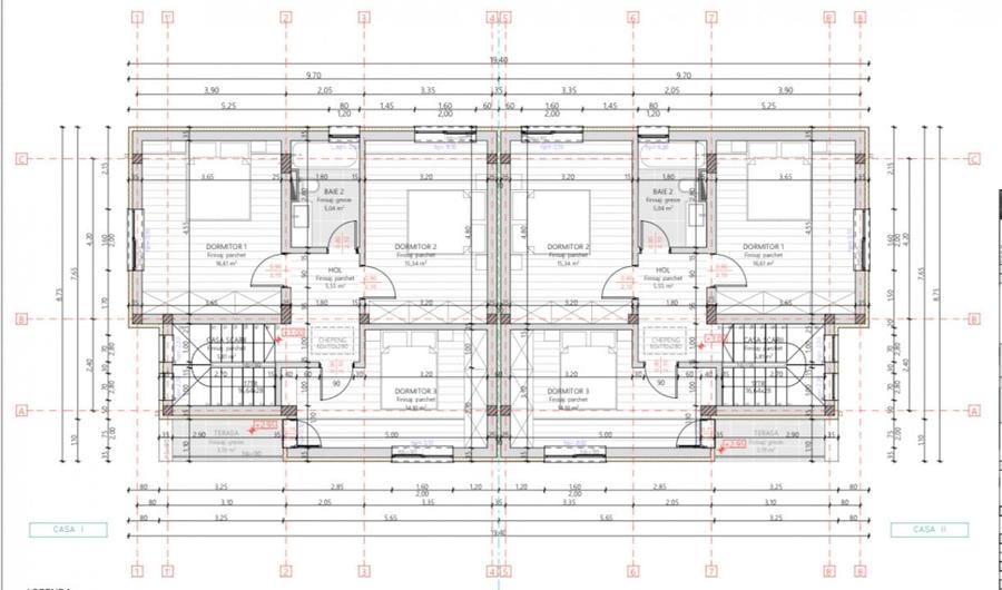 Duplex cu 4 camere cu Canalizare în Florești
