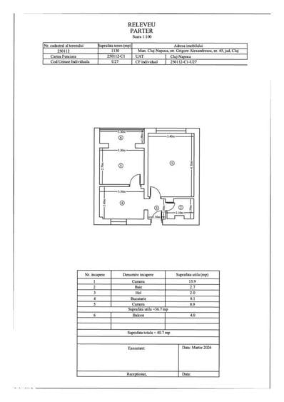 Apartament cu 2 camere decomandat în Mănăștur