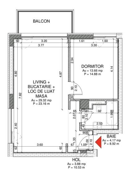 Apartament cu 2 camere în Grivița
