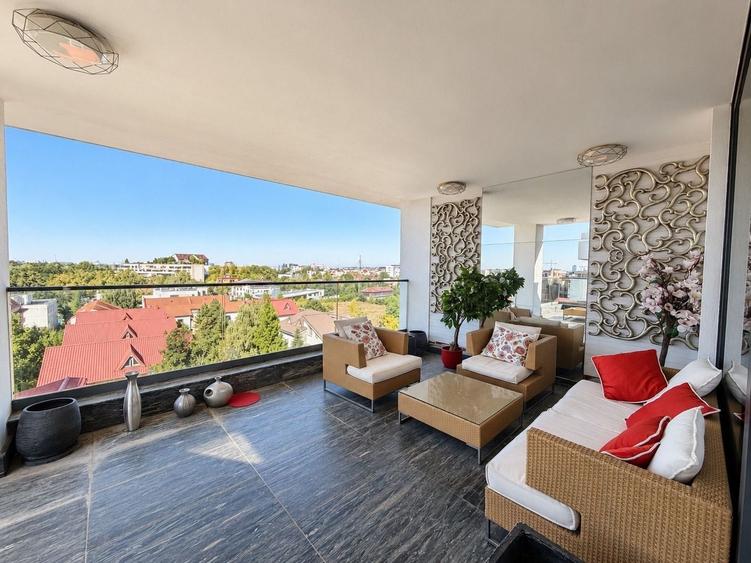 Penthouse cu 10 camere decomandat, mobilat în Herăstrău