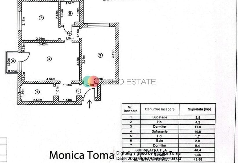 Apartament cu 3 camere, mobilat în Pantelimon