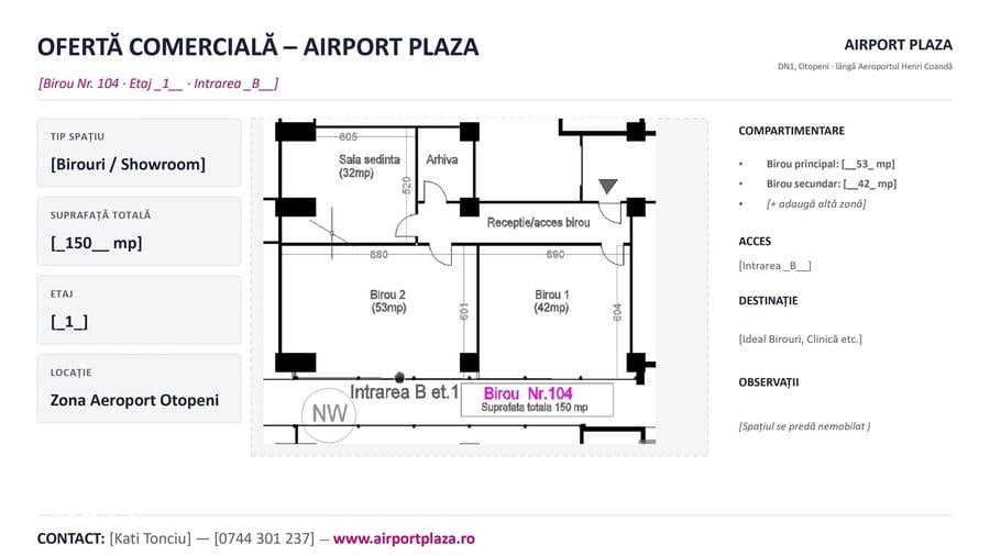 Spațiu comercial, de 150 mp, în Central