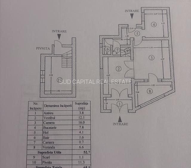 Casă individuală cu 4 camere cu Canalizare în Cotroceni
