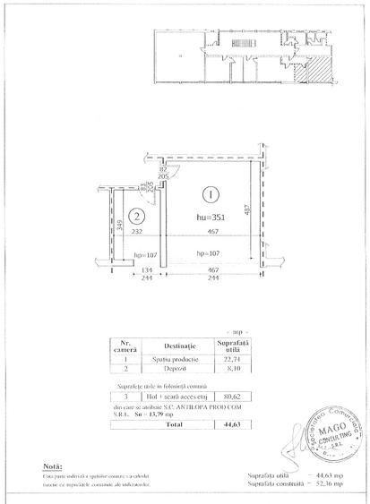 Spațiu comercial, de 55 mp, în Giurgiului