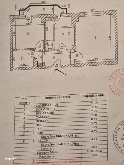 Apartament cu 2 camere decomandat în Iancului