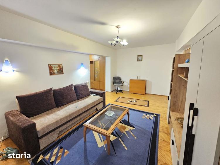 Apartament cu 3 camere semidecomandat, mobilat în Obor