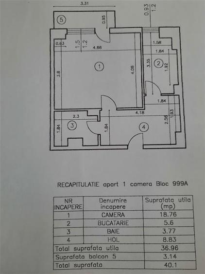Garsonieră decomandată în Nicolina