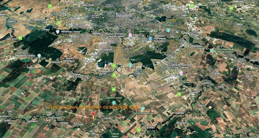 Teren Construcții intravilan de 14000 mp, în Dascălu