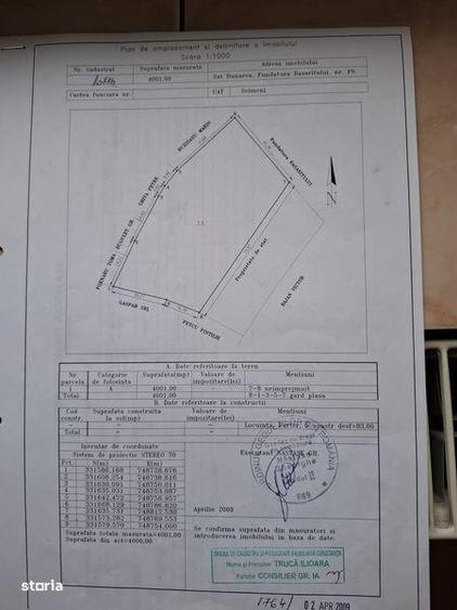 Teren de 4000 mp, în Seimeni