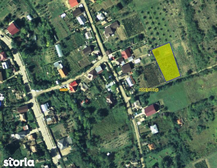 Teren de 1308 mp, în Rediu