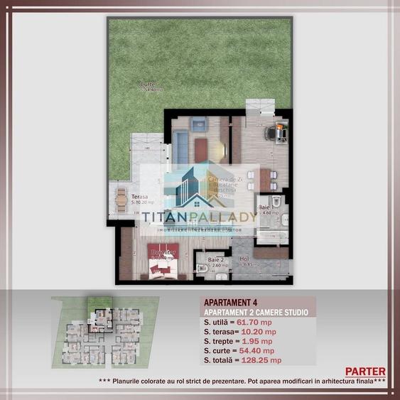Apartament cu 2 camere în Titan