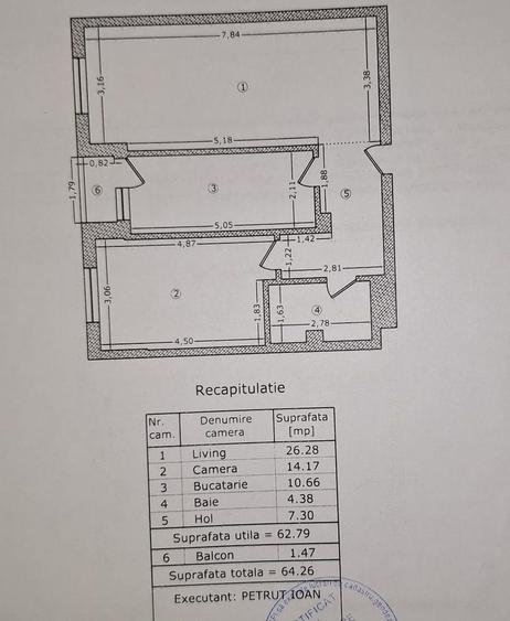 Apartament cu 2 camere decomandat, mobilat în Ozana