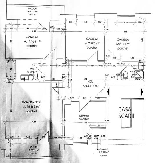 Apartament cu 4 camere decomandat în Mărăști — fotografia 1