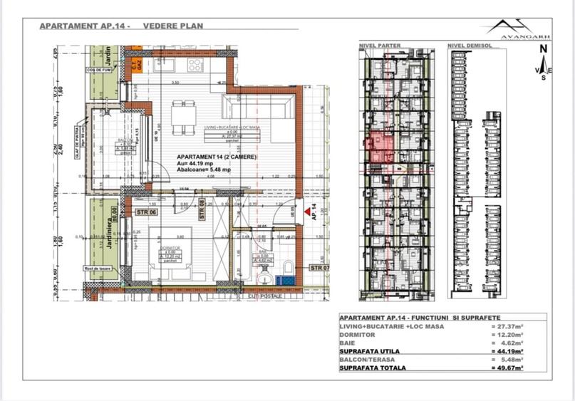 Apartament cu 2 camere în Florești