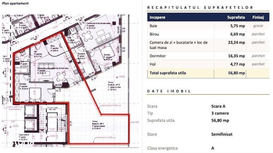 Apartament cu 2 camere în Sopor