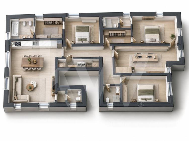 Penthouse cu 4 camere decomandat în Arhitecților - Calea Cisnădiei