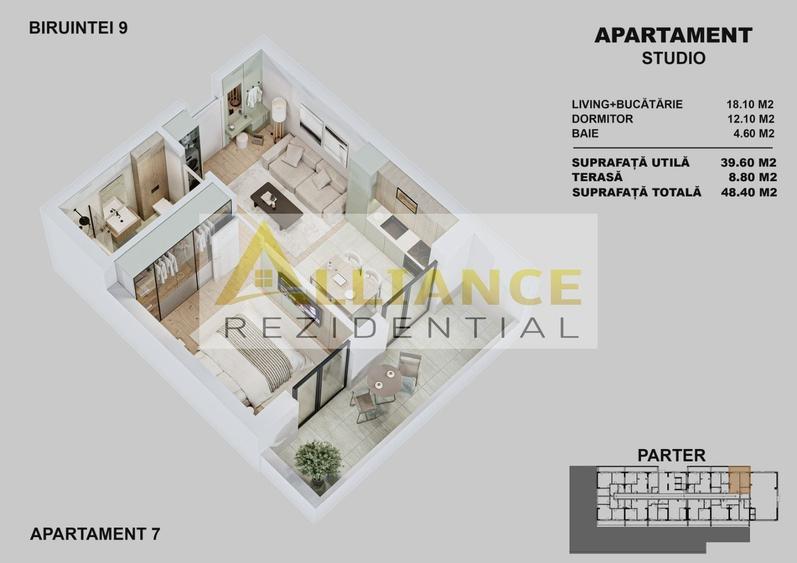APARTAMENTE NOI CU CURTE PROPRIE | STR. BIRUINTEI I METROU - 2
