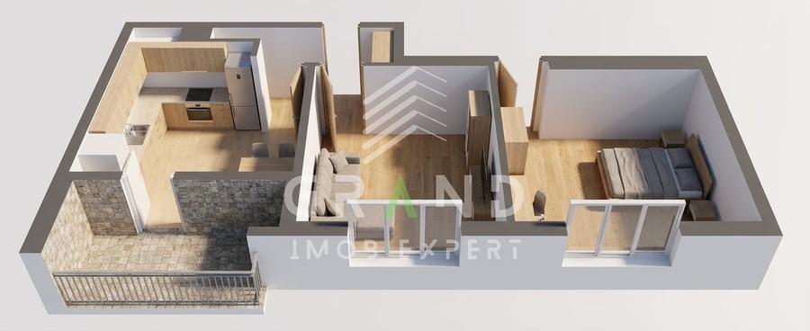 2 Camere | Etaj 1 | Balcon | Centrală Proprie | Mărăști – Expo Transilvania - 1