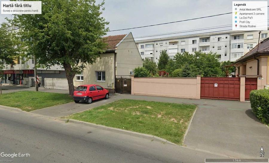 Apartament cu 2 camere semidecomandat în Exterior Vest