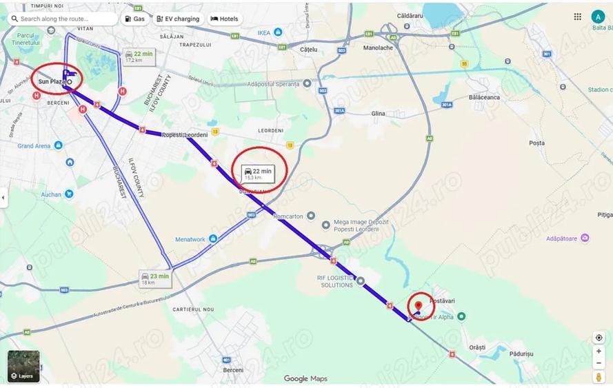 Teren de 2500 mp, în Central
