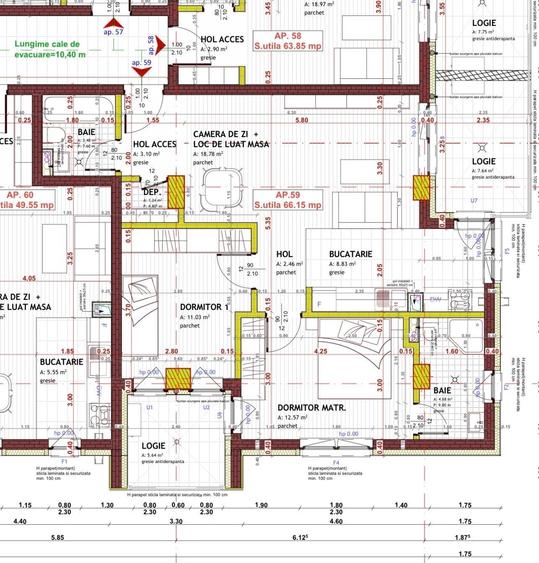 Apartament cu 3 camere semidecomandat, mobilat în Florești