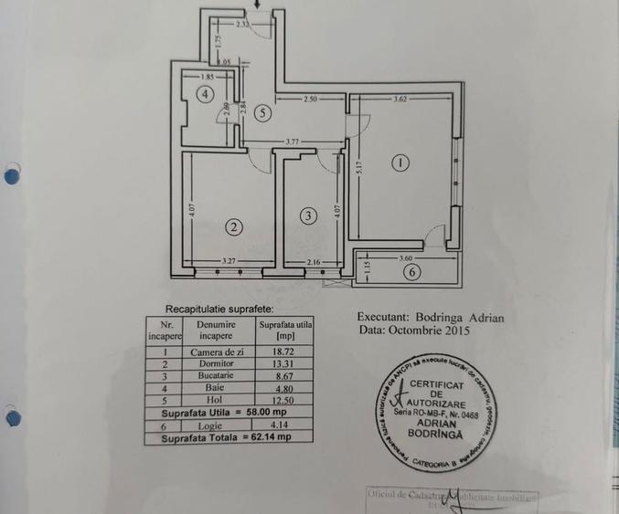 2 camere + Parcare Parcul Linei Lujerului 62mp Centrala Plaza Mal 2015 - 8