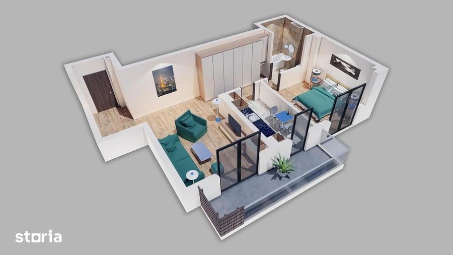 Apartament cu 2 camere în Străulești