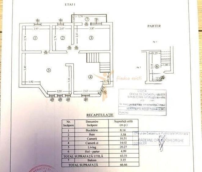 Apartament cu 3 camere decomandat, mobilat în Miroslava